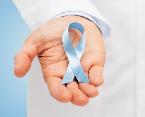 Blaue Schleife für Prostatakrebs